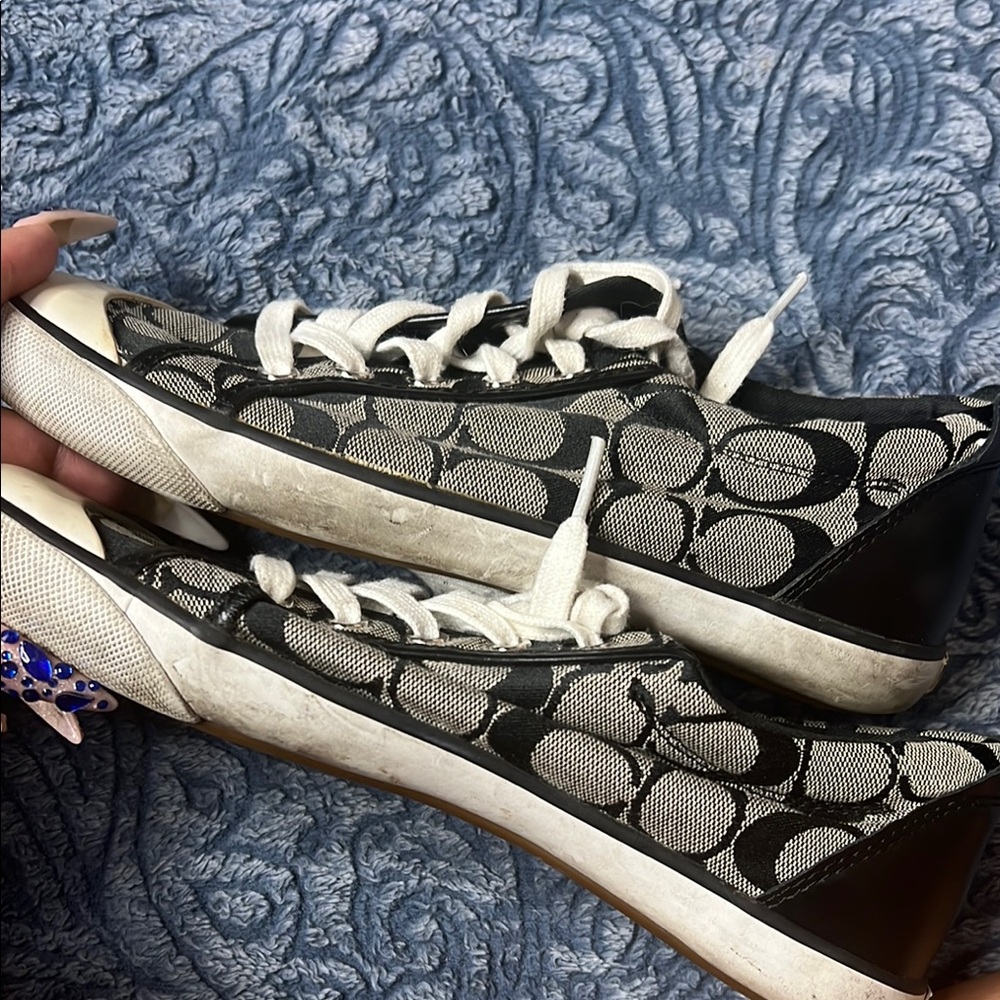 Coach Black and White Sneakers - Picture 7 of 9